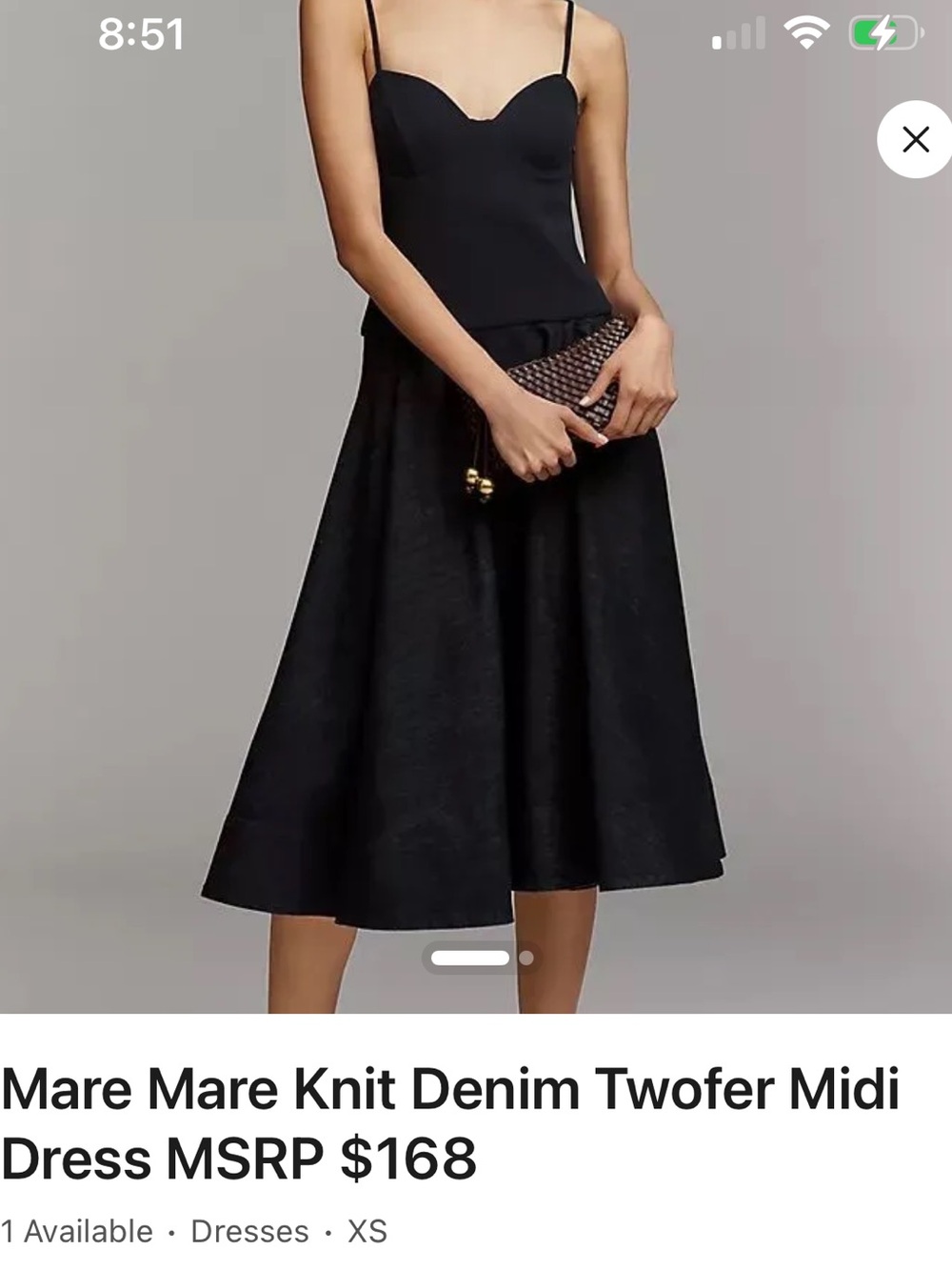 Mare Mare Knit Denim Twofer Midi Dress. A Beauty for all Your Holiday Events